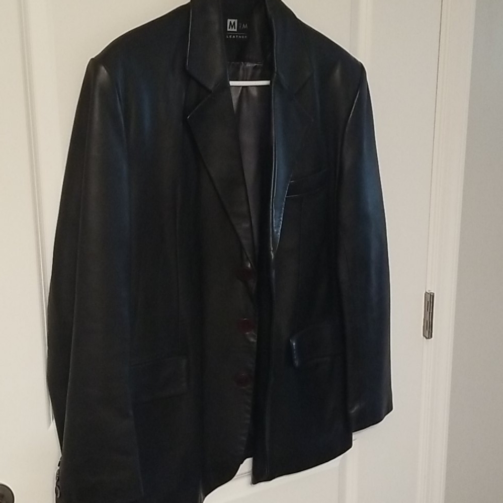 Leather blazer